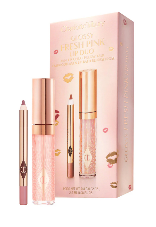 Mini Glossy Pink Lip Gloss + Lip Liner Set *Pre Orden*